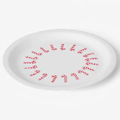 Papieren Bord - Rode snoepjes op wit (Gekanteld)