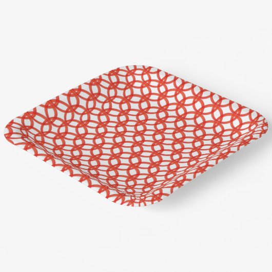 Papieren Bord - Rood verbindingsstuk (Gebogen)