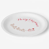 Papieren Bord - Santa en Deer Greetings (Gekanteld)