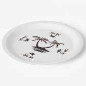 Papieren Bord - Silhouette of Tropical Island (Gekanteld)