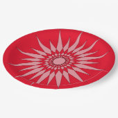 Papieren Bord - Star Pattern in Red (Gekanteld)