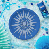 Papieren bord - Sterpatroon in blauw (Feest)