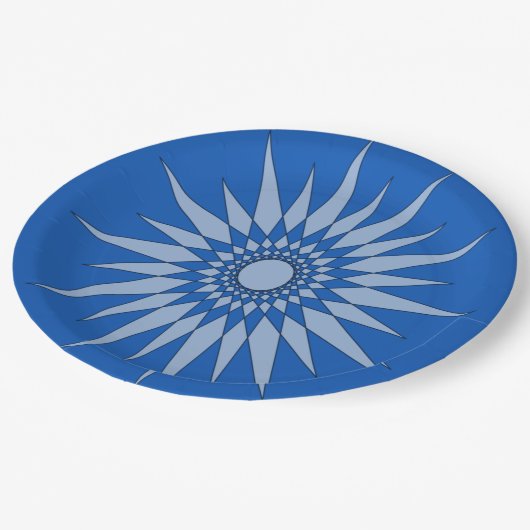 Papieren bord - Sterpatroon in blauw (Gekanteld)