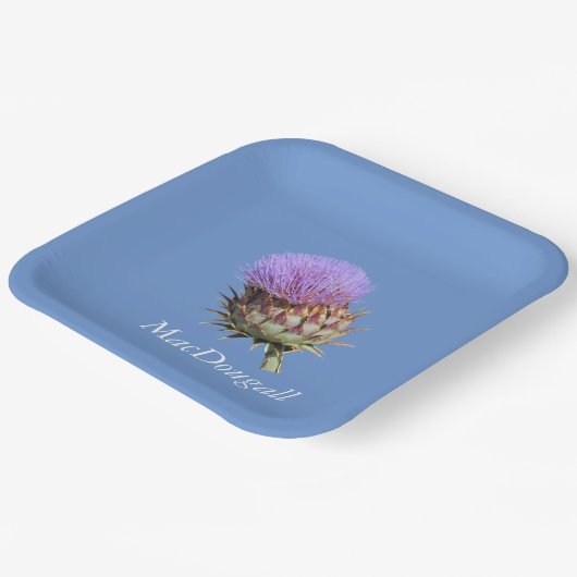Papieren Bord - Thistel met naam (Gebogen)