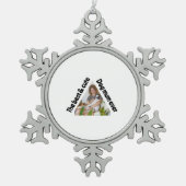 Papieren Bord Tin Sneeuwvlok Ornament (Voorkant)