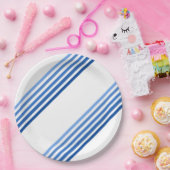 Papieren Bord - tinten van blauwe diagonale strepe (Feest)