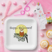 Papieren bord - Uil op tak (Feest)