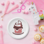 Papieren Bord verjaardagsfeestje Cupcake (Feest)