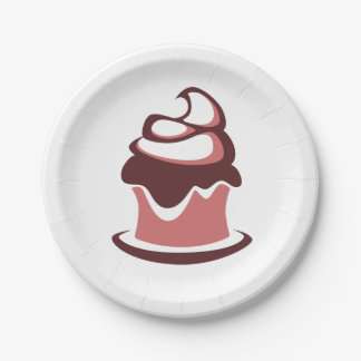 Papieren Bord verjaardagsfeestje Cupcake