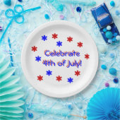 Papieren bord - Vier 4 juli (Feest)