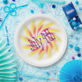 Papieren Bord - vierde vuurwerk juli (Feest)