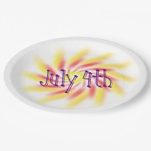 Papieren Bord - vierde vuurwerk juli (Gekanteld)