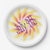 Papieren Bord - vierde vuurwerk juli (Voorkant)