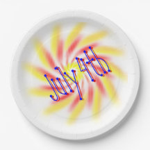 Papieren Bord - vierde vuurwerk juli