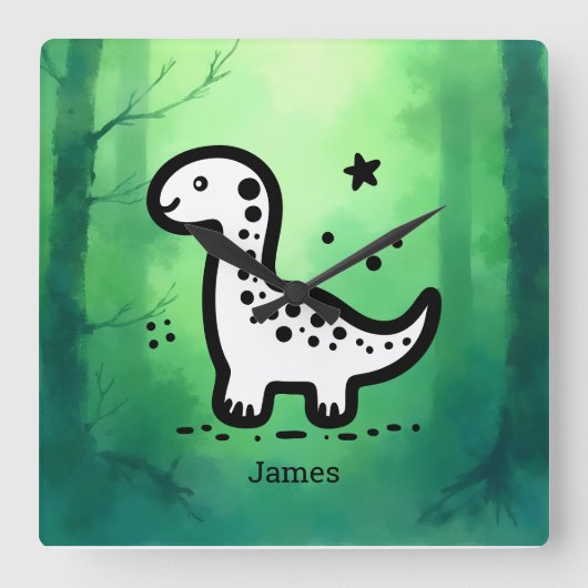 Papieren Bord Vierkante Klok (Voorkant)