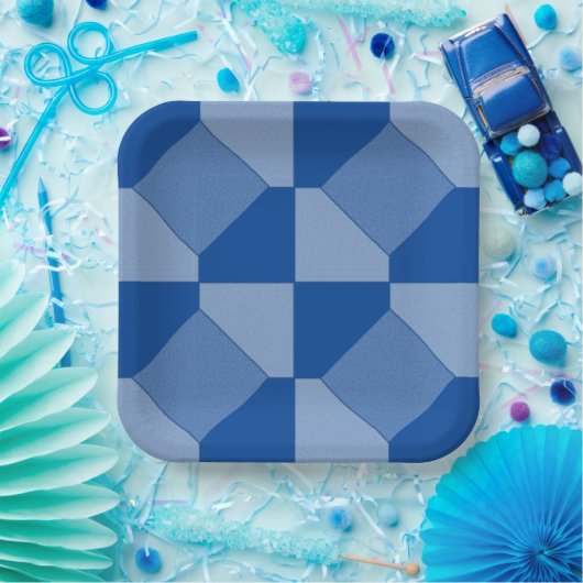 Papieren Bord - vierkantjes en driehoeken (Feest)