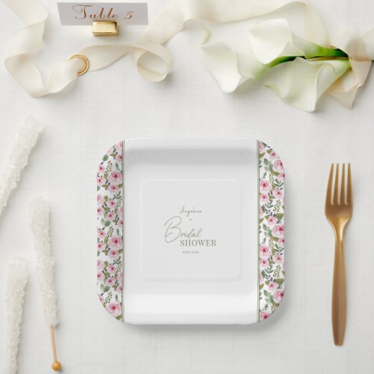 Papieren bord voor een pastelkleuren bruidsdouche. (Huwelijk)