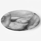 Papieren bord voor hem - Kunstzinnige naakte manne (Gekanteld)