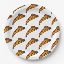 Papieren bord voor pizzafeestje