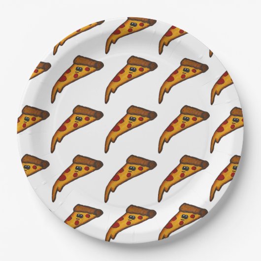 Papieren bord voor pizzafeestje (Voorkant)