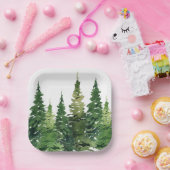 Papieren Bord - Waterverf bos (Feest)