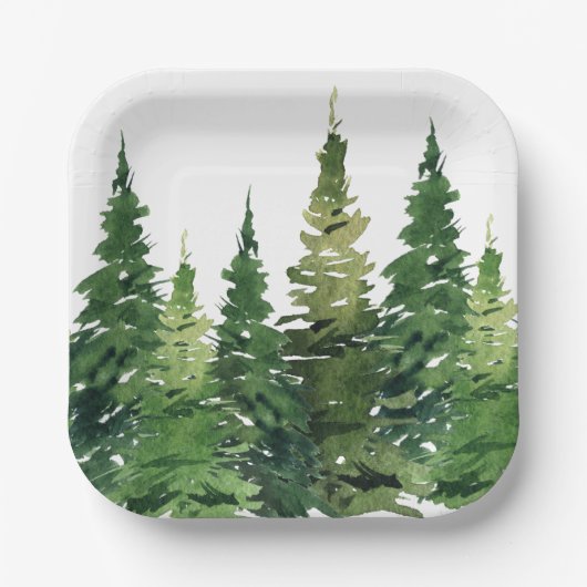 Papieren Bord - Waterverf bos (Voorkant)