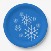 Papieren Bord - Witte sneeuwvlokken (Voorkant)