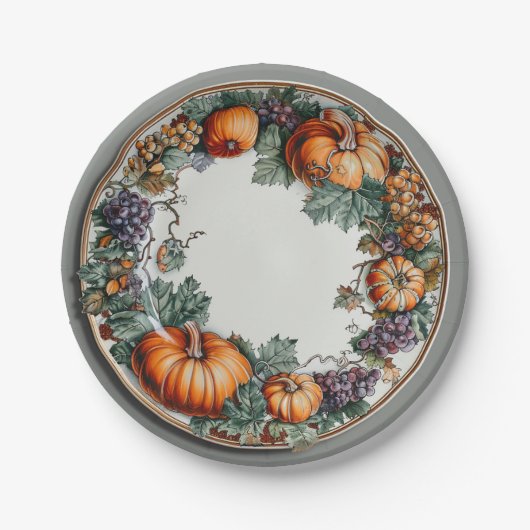 Papieren Borden, 17,78 cm Rond Papier Bord (Voorkant)