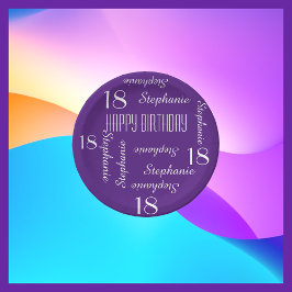 Papieren Borden, 18e verjaardagsfeestje Herhalende Bordje