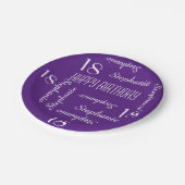 Papieren Borden, 18e verjaardagsfeestje Herhalende Papieren Bordje (Gekanteld)