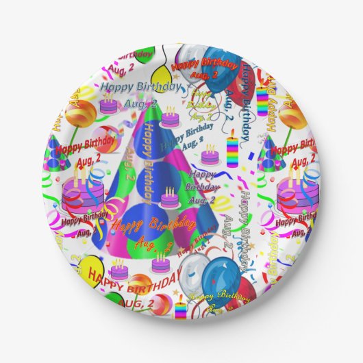 Papieren Borden 2 augustus Papieren Bordje (Voorkant)