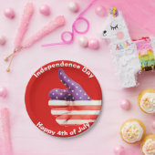 Papieren Borden 4 juli Onafhankelijkheidsdag Voeds Papieren Bordje (Feest)