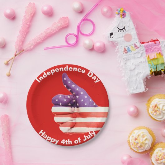 Papieren Borden 4 juli Onafhankelijkheidsdag Voeds Papieren Bordje (Feest)