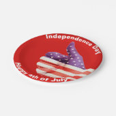 Papieren Borden 4 juli Onafhankelijkheidsdag Voeds Papieren Bordje (Gekanteld)