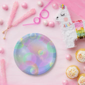 Papieren Borden 7 "- Bubbles Design Papieren Bordje (Feest)
