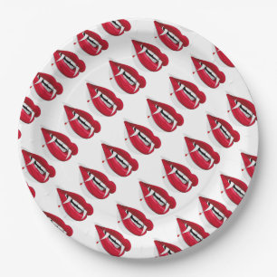 Papieren Borden 9-inch/Vampierlips Bordje