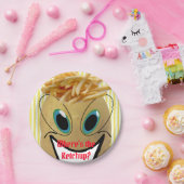 Papieren Borden, aardappelFranse bessen Gele stree Papieren Bordje (Feest)