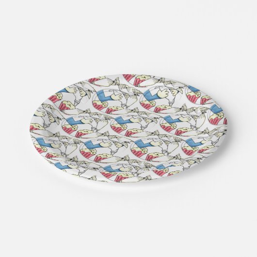 Papieren Borden-afsluiter Papieren Bordje (Gekanteld)