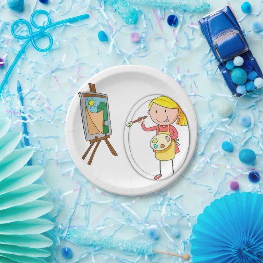 Papieren Borden artiest Papieren Bordje (Feest)