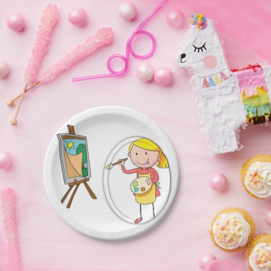 Papieren Borden artiest Papieren Bordje (Feest)