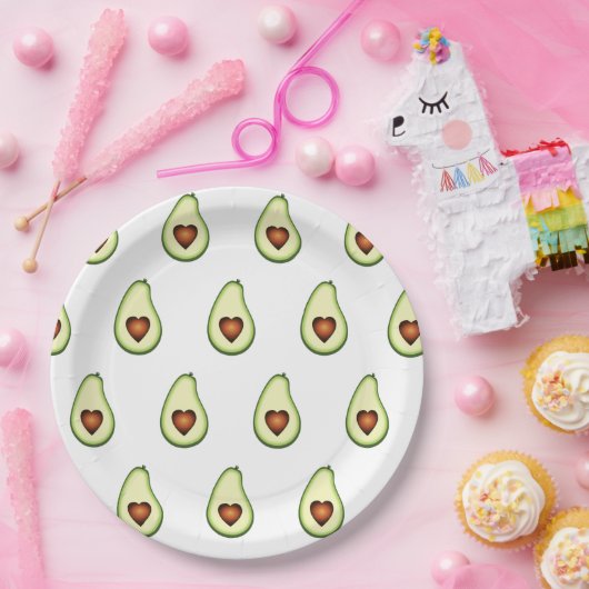 Papieren Borden - Avocado Papieren Bordje (Feest)