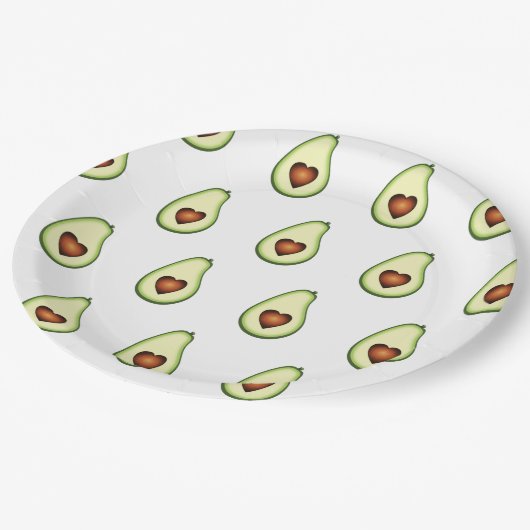 Papieren Borden - Avocado Papieren Bordje (Gekanteld)
