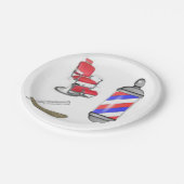 Papieren Borden Barber Bordje (Gekanteld)