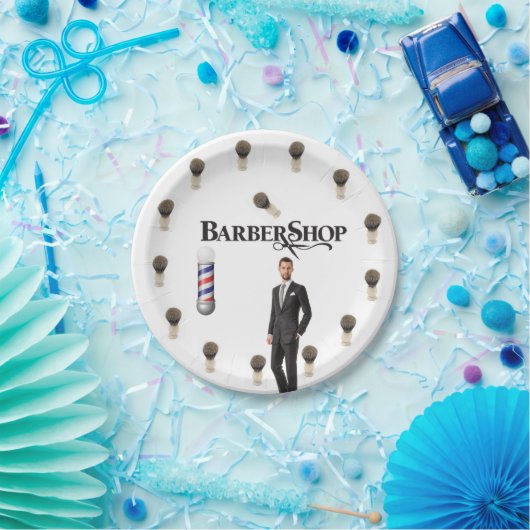 Papieren Borden Barber Papieren Bordje (Feest)