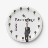 Papieren Borden Barber Papieren Bordje (Voorkant)