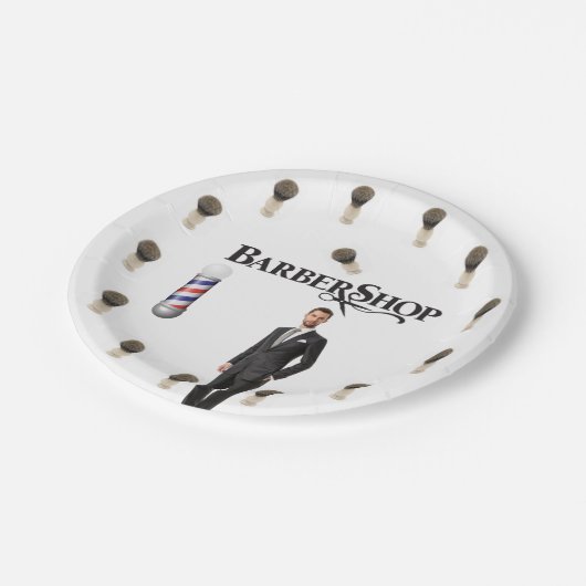 Papieren Borden Barber Papieren Bordje (Gekanteld)