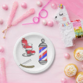 Papieren Borden Barber Papieren Bordje (Feest)