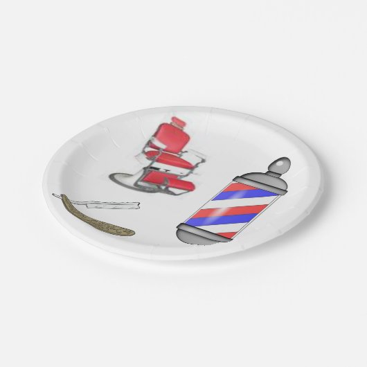 Papieren Borden Barber Papieren Bordje (Gekanteld)