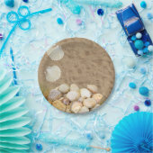 Papieren Borden, Beach Clams Beach Stones Bordje (Feest)