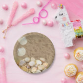 Papieren Borden, Beach Clams Beach Stones Bordje (Feest)